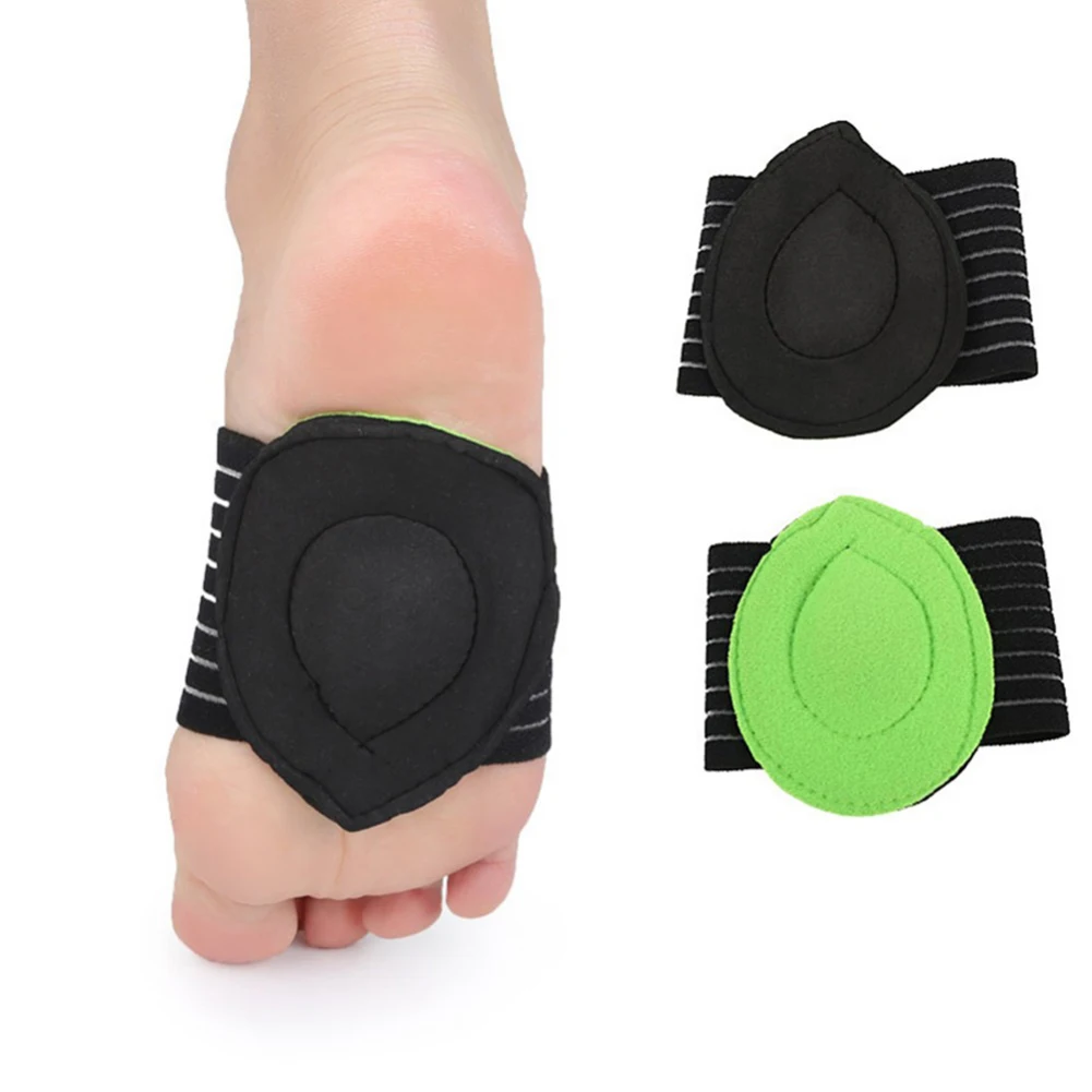 

Hot sell 1Pair Unisex Protection Foot Mat Orthopedic Insole Run-up pad For Walking Green flat arch foot pad