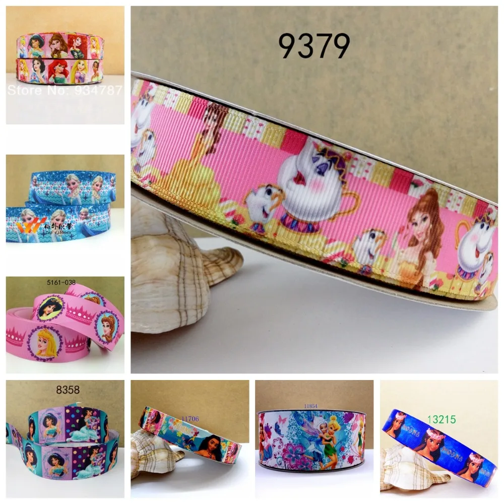 

Free shipping 50 yard cartoon unicorn printed grosgrain ribbon 13215