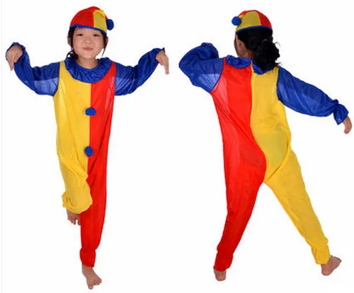 Детские Дети, мальчики, Младенцы комбинезоны для женщин и малышек+ шляпа нос Хэллоуин Карнавал клоун цирк костюмы косплея одежда Вечерние сцены - Цвет: Photo color