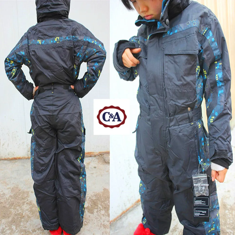 C A winter Rompers boys Snow Suit kids outdoor waterproof coat children skisuit girls overall windproof