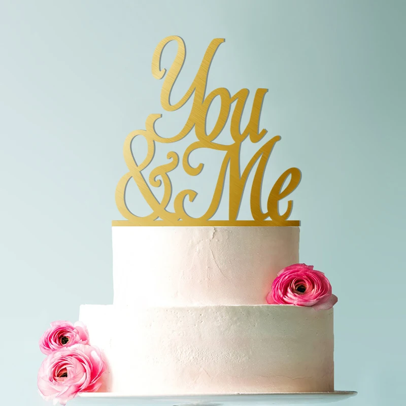 You& Me свадебный торт Топпер, скрипт вы и я торт Топпер, элегантный свадебный торт Топпер