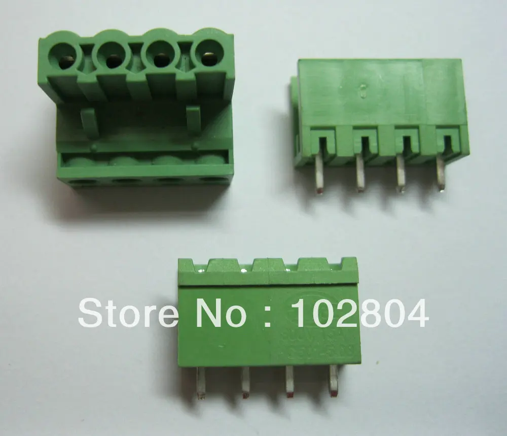 10 шт. шаг 5 08 мм 4way/pin винтовой клеммный блок коннектор Зеленый Цвет L подключаемый
