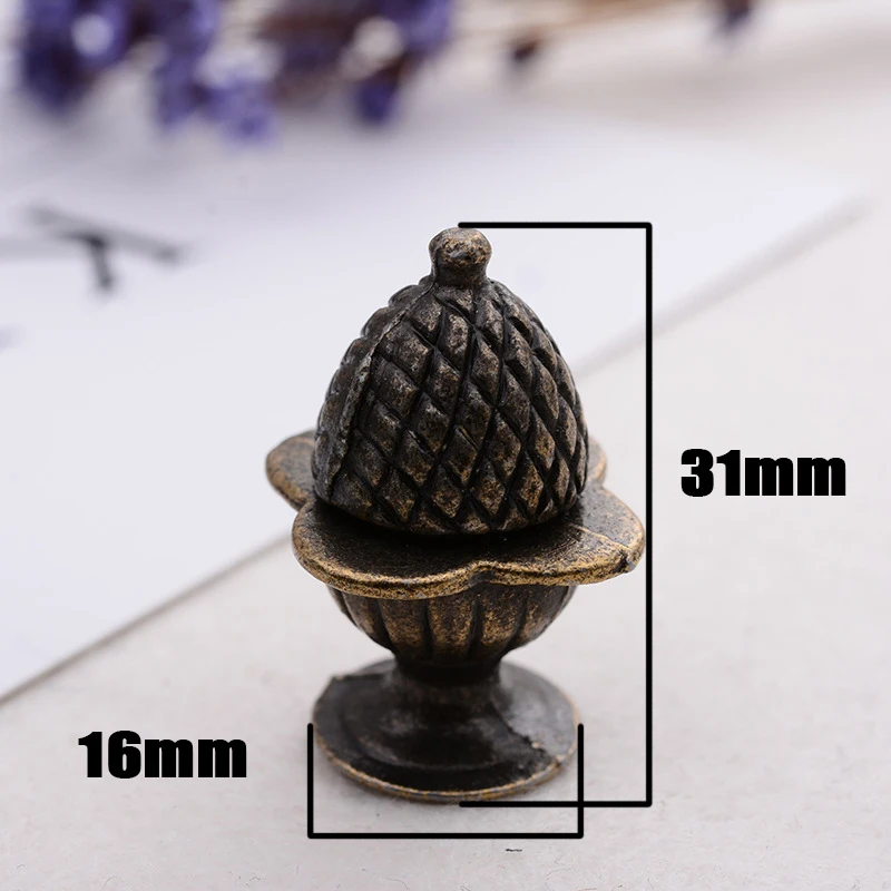 

Durable 10PCs Box Handle Knobs Cute Corn Shape Bronze Tone 3.1cmx1.6cm Furniture Hardware Woodworking Decor for Kitchen cabinet