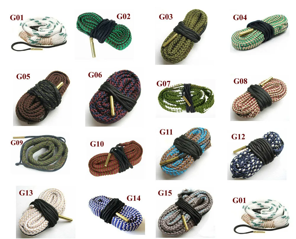 

New Bore Rope Cleaner .17 .22 Cal .30 .44 .380 Caliber 12 16 20 GA Gauge Rifle/Pistol Barrel Cleaning