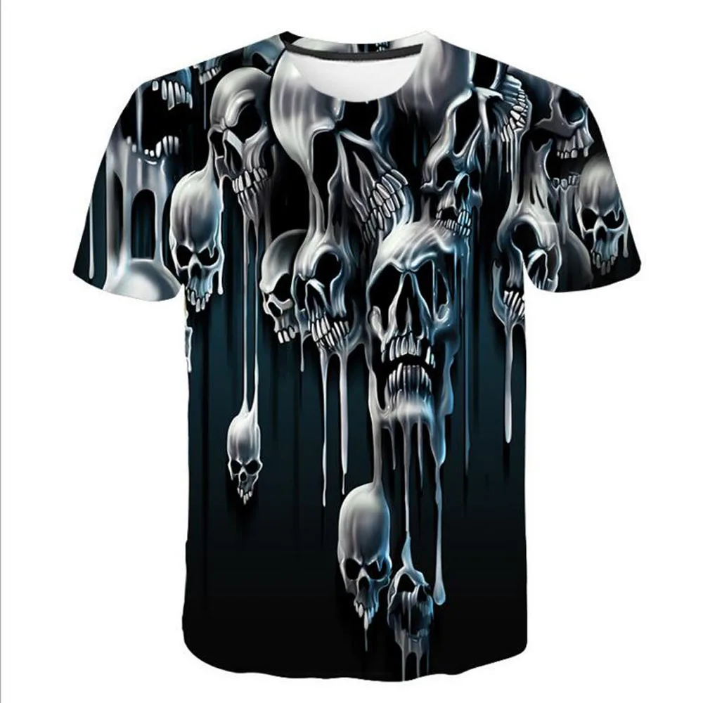 

Hot Sale 3D Printed Men Skull T-shirt Men Summer Fashion Short Sleeve Tshirt Gym Compression Men T Shirt Tops&Tees
