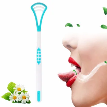 

1PC Dental Care Brush Away Cleaner Bad Breath Tongue Cleaner Scraper Oral Clean