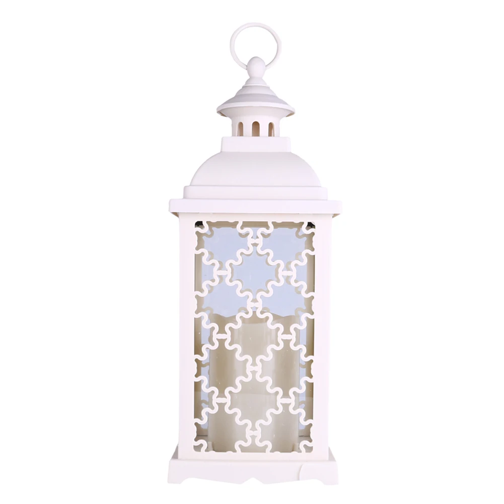 Европейская кованая стеклянная лампа с защитой от ветра лампа настольная в форме свечи свадебный сад подвесное украшение для дома лампа