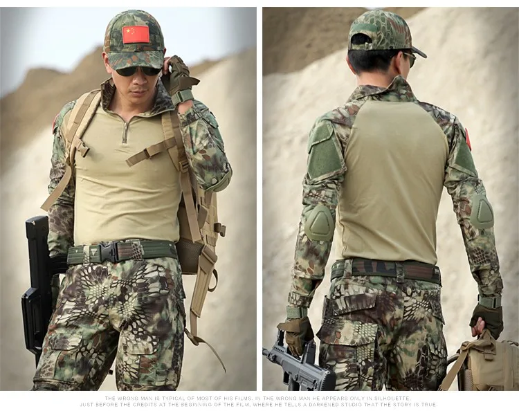 Военные Тактические наборы, камуфляжные, Delta Force, морской корпус, лягушка, одежда, костюм для мужчин, Боевая футболка+ штаны, охотник, камуфляжная форма
