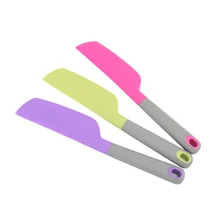 Горячая 1 шт. красочная силиконовая лопаточка термостойкая многофункциональная кухонная форма для выпечки инструмент для мучных изделий и кексов крема скребок для масла