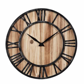 

New Home decoration wall clock Wooden Hollowed-Out Living Room clocks Roman Numberals Modern Design Hanging Clock Wall Decor
