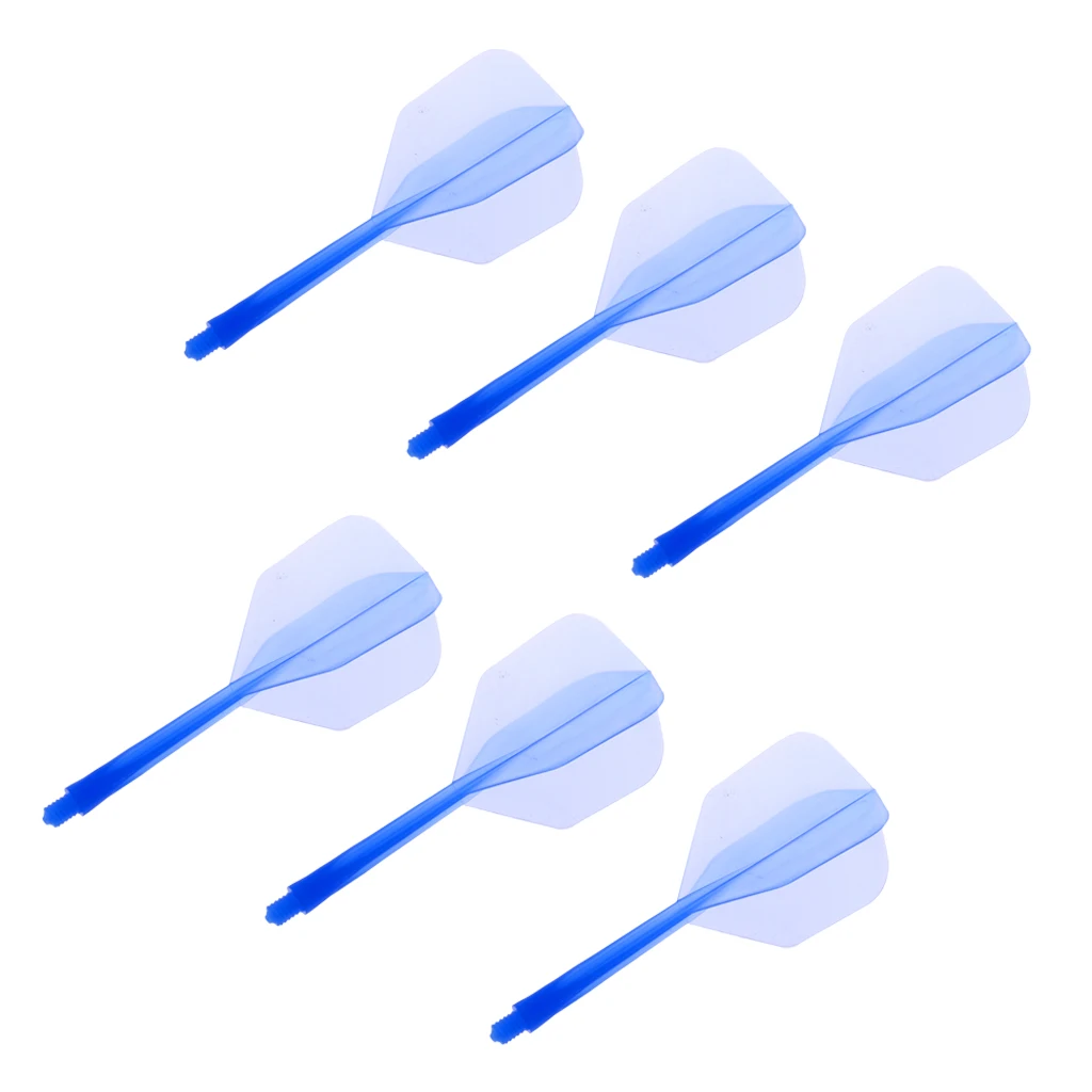 6 Pieces Transparent 2BA Thread Dart Shafts And Dart Flights Connection Entertainment Darts Tools Accessories