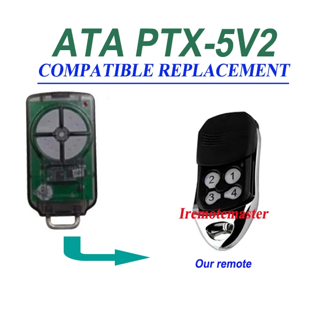 

For ATA Remote PTX5v2 Garage Door Triocode Control PTX-5V2 Transmitter Replacement