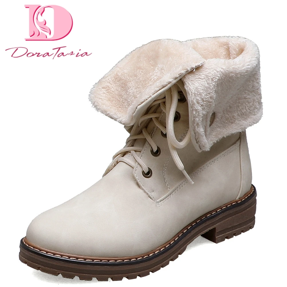 

2019 Dropship 6 Colors Autumn Warm Winter Ankle Boots Women Shoes Western Boots Shoelaces Chunky Heel Shoes Woman Boots Footwear