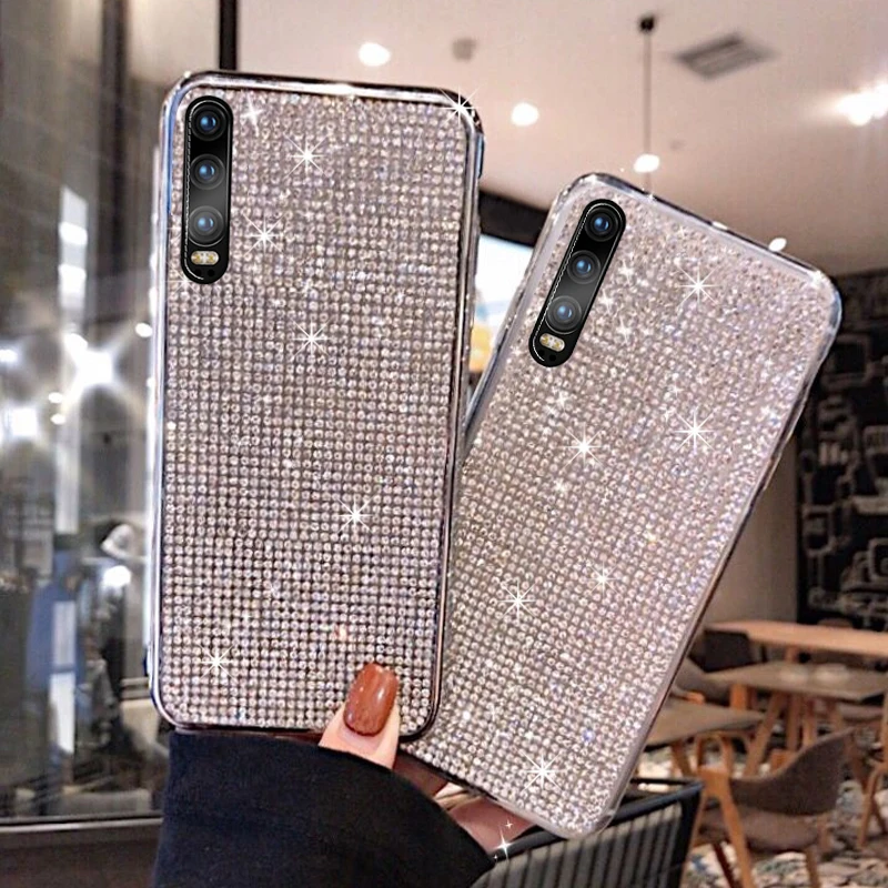 

KaiNuEn luxury glitter diamond phone coque,cover,case for huawei p20 pro lite p 20 p20pro p20lite girl fashion jewelled silicone