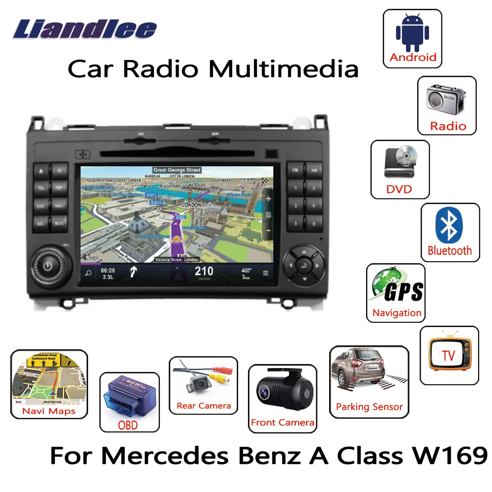 Flash Deal Liandlee For Mercedes Benz A Class W169 2004~2012 Android Car Radio DVD CD Player GPS Navi Navigation Maps Camera OBD TV Screen 9