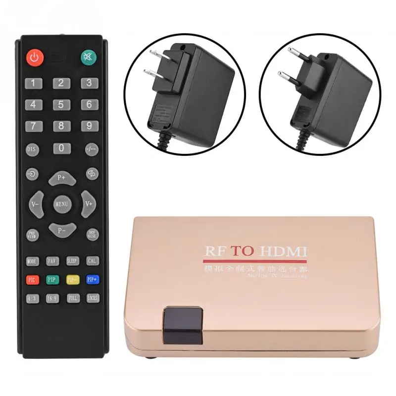 

RF to HDMI All-standard Converter Analog TV Receiver Adapter Remote Control 100-240V Converters 2018