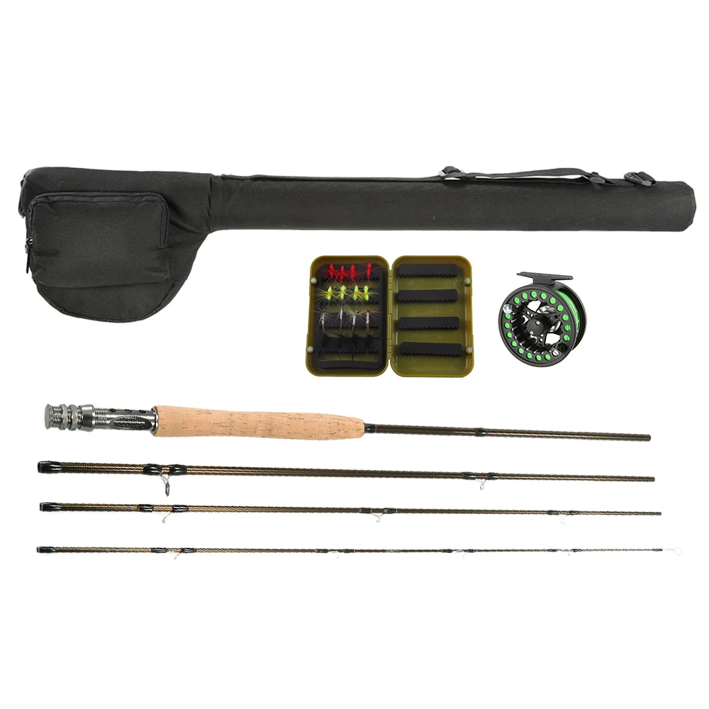 

Lixada Fly Fishing Rod Reel Combo Kit Set Fishing Starter Package 4-Piece Fly Fishing Rod Pole Pesca with Bonus Rod Case