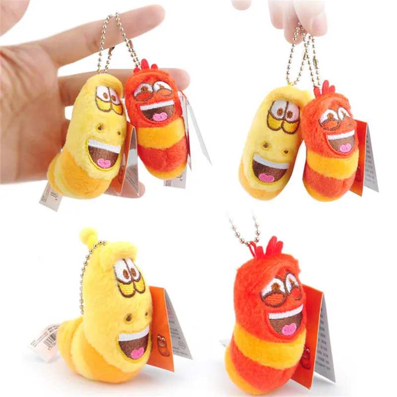 2017 Candice Guo! Selling Item Fun Insect Slug Creative Larva Plush Toys Key Bag Pendants Dolls 10pcslot 22 (2)