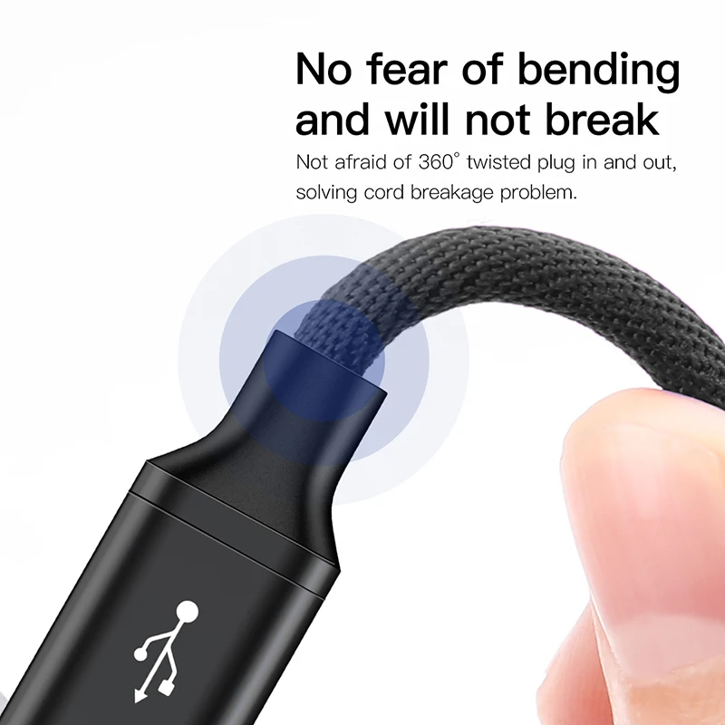 Baseus USB Type C кабель для Samsung S9 Быстрая зарядка зарядный Huawei Mate 20 Pro Xiaomi Mix 3 Oneplus 6 5T