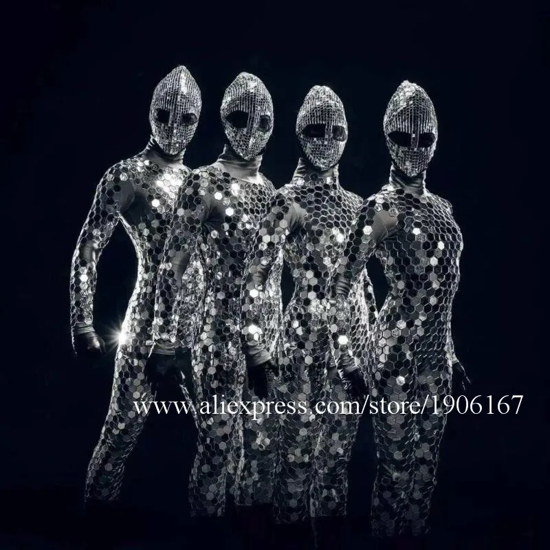Mirror man stage performance costume2