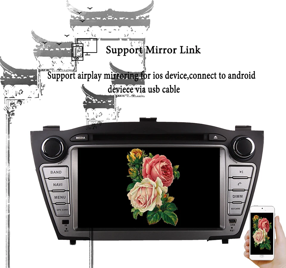 Perfect 2 din Android 9.0 car radio Stereo for HYUNDAI IX35 New Tucson 2009-2015 car dvd player gps navi with 4G RAM 64G ROM Map Car PC 4