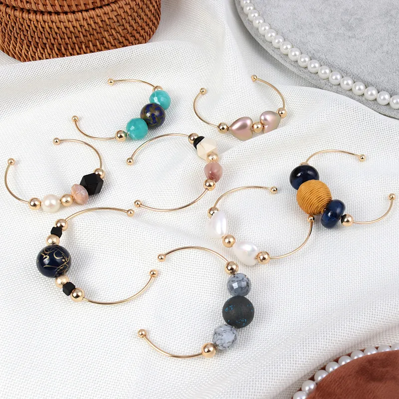 

Women's Bracelets & Bangles gold color with green gold grey stones beads fashion accessories top quality Jewelry for ladies