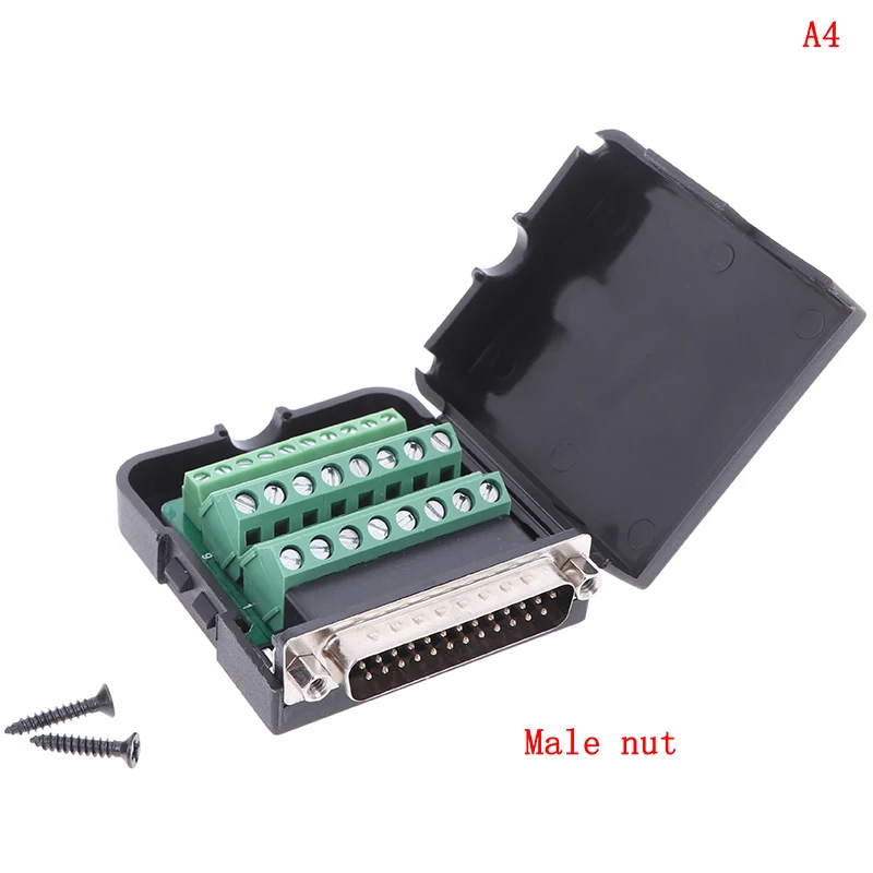 A4 1 шт. практичный DB25 D-Sub 25Pin разъем клеммы модуль винтовой кабель Разъем Крышка крепления без сварки - Цвет: A4