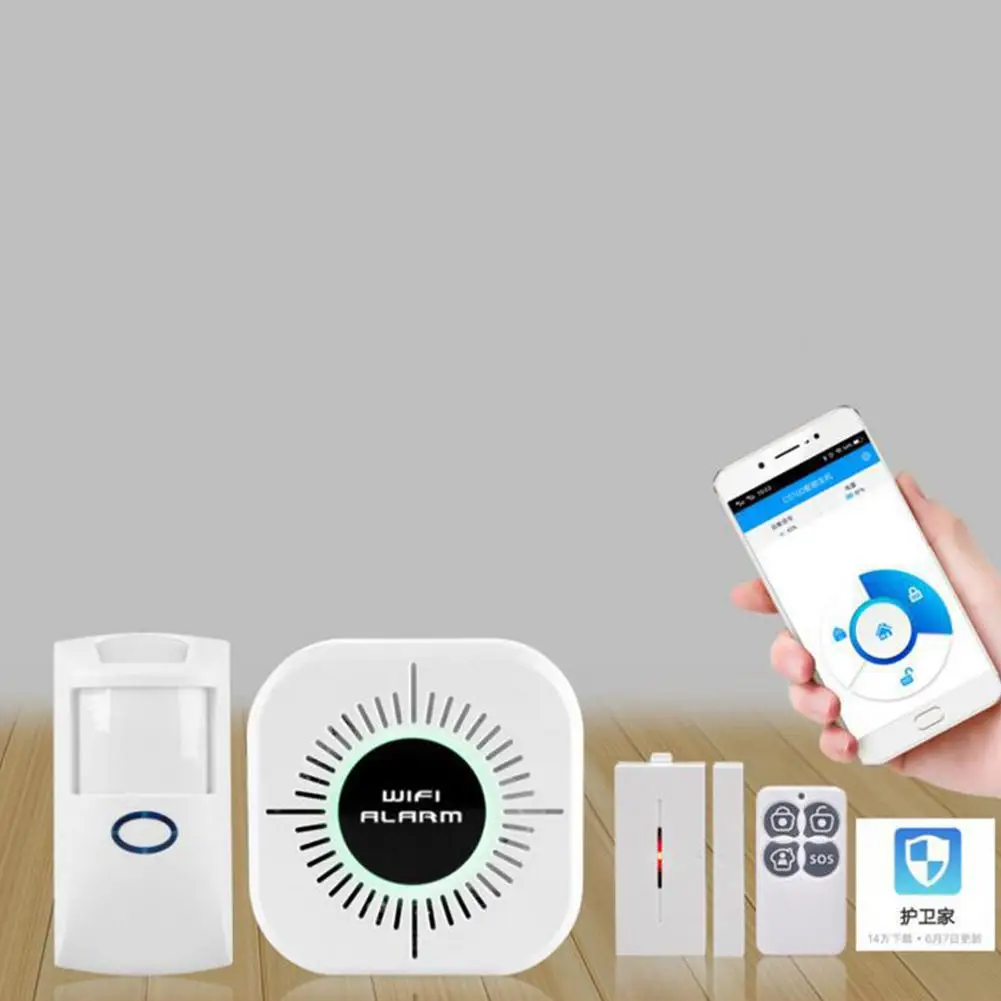 None Wireless Wi-Fi Smart Home House Office Security Burglar Alarm Systems Kit r20 None Wireless Wi-Fi Smart Home House Office Security Burglar Alarm Systems Kit r20