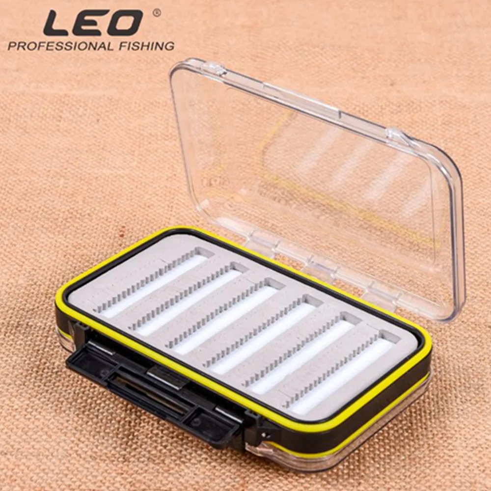 

Fly Fishing Box ABS Transparent Double-sided Waterproof Fly Box For Fishing Gear Hooks Lures Box 15*10*4.65cm