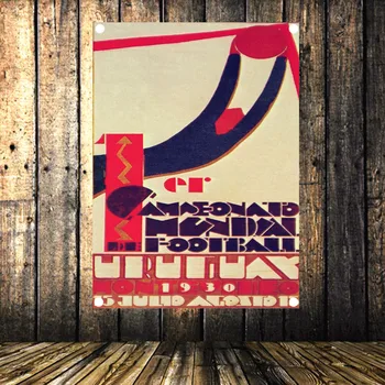 

"Uruguay World Cup 1930" Four holes Flag Banner Football Poster Boy dormitory bedroom wall decoration