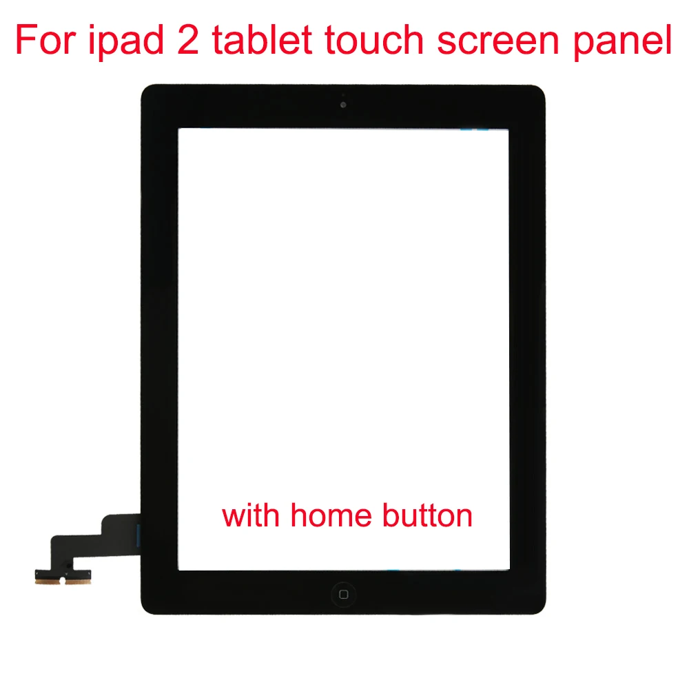 

JPFix Touch Panel For iPad 2 A1395 A1396 A1397 Touch Screen Sensor Glass Panel With Home Button