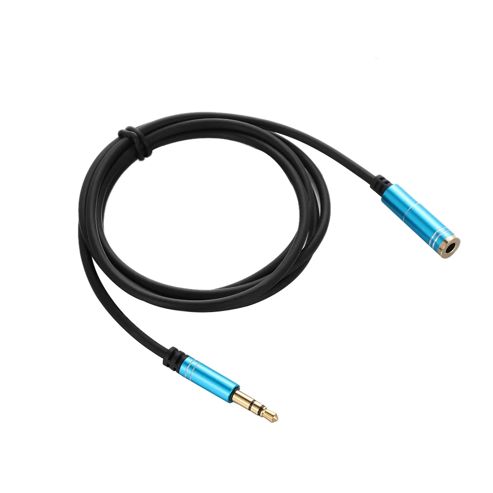

M/F Stereo Jack Headphone Extension Cable Alloy Nylon Wire Male to Female Aux Audio 3.5mm Cable Portable and Durable