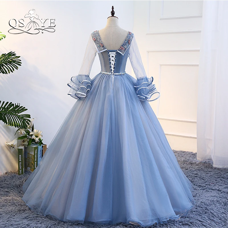 QSYYE 2019 синие длинные платья для выпускного вечера Robe de Soiree одежда с длинным