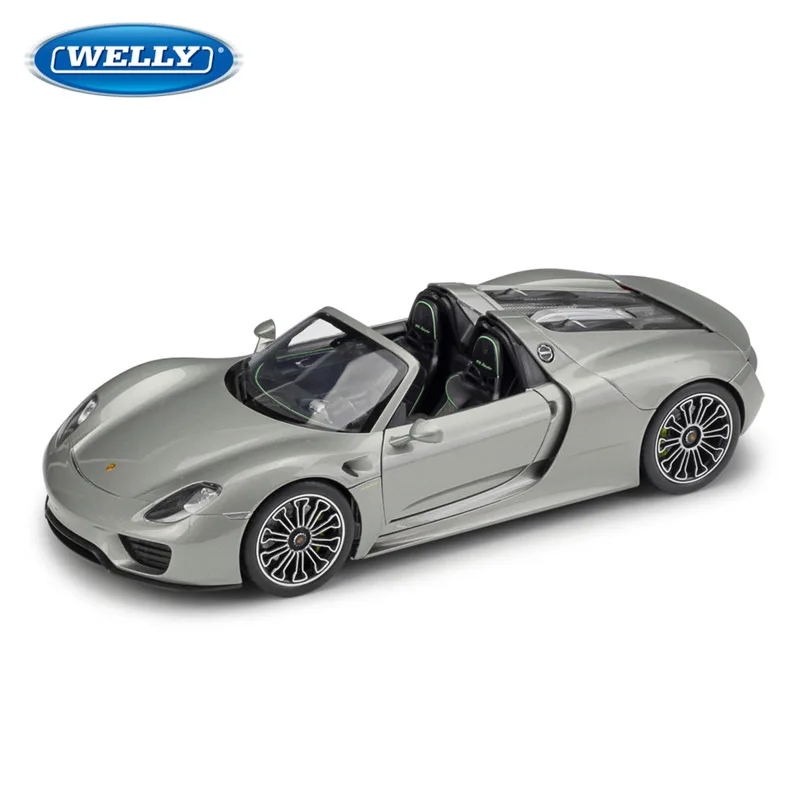 WELLY 1:18 Porsche 918 Spyder спортивный автомобиль сплав Ретро модель автомобиля классическая модель автомобиля украшение автомобиля коллекция подарок