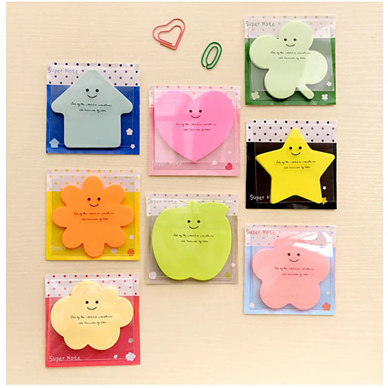 

2019 Real New Sticker Scrapbooking Stickers Papelaria Stickers Candy Color Sticky Memo Pad Message Posted Cartoon N Times
