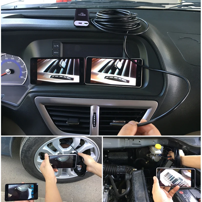 8 мм объектив 720 P Android ios эндоскопа Камера 1 м/1,5 м/2 м/3,5 м /5 м змея кабель Водонепроницаемый эндоскопа для ремонта автомобиля Труба инспекции