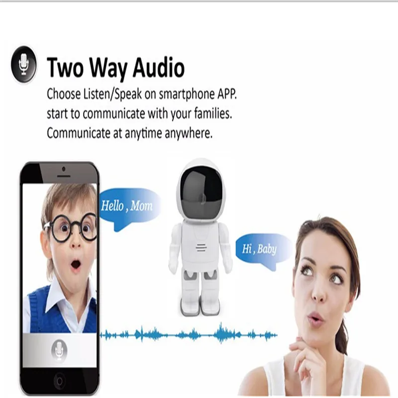 

OWGYML Robot camera Wifi 960P 1.3MP HD Wireless IP Camera Wi-fi Night Vision Camera IP Network Camera CCTV Baby Home Monitor