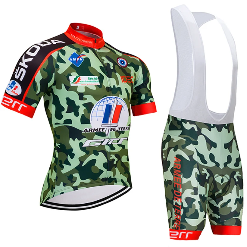 2018 camouflage TEAM cycling jersey bike short MTB Ropa Ciclismo Summer BIKE WEAR quick dry pro green BICYCLING Maillot Culotte