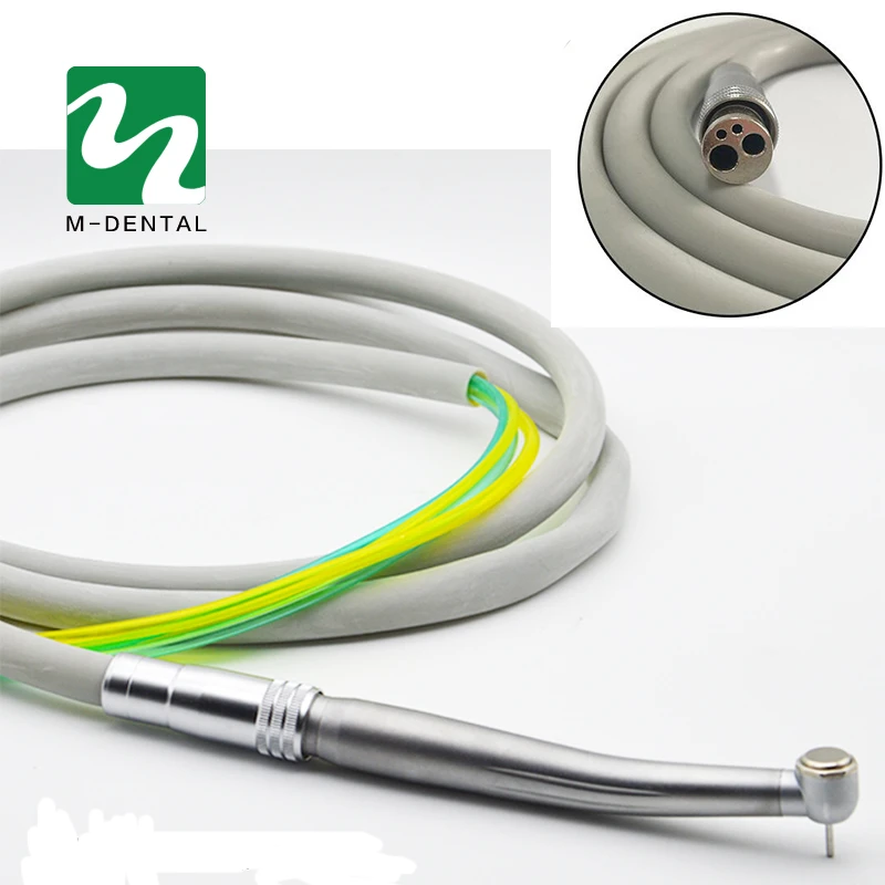 Dental 4 Holes Handpiece Hose Tube With Connector For High Speed