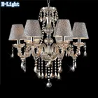 European Candle Lights Luxury Cognac Crystal Chandeliers And Pendant 6 8 Bulbs Bedroom Living Room Lighting E14 Retail Wholesale