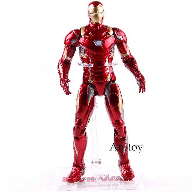 Marvel Мстители Бесконечность войны танос пантера человек паук Железный человек Капитан Америка фигурка Коллекционная модель игрушки - Цвет: Iron Man in bag
