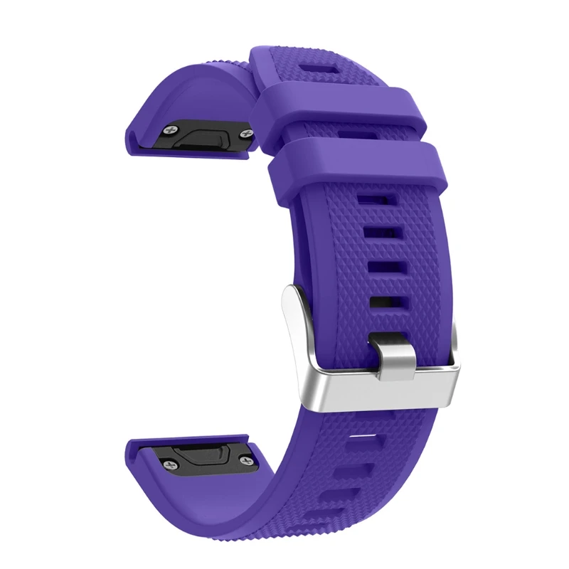 OOTDTY 22 мм ремешок для часов Garmin Fenix 5 для forerunner 935 gps часы Quick Release силиконовый Easyfit ремешок на запястье - Цвет: Фиолетовый