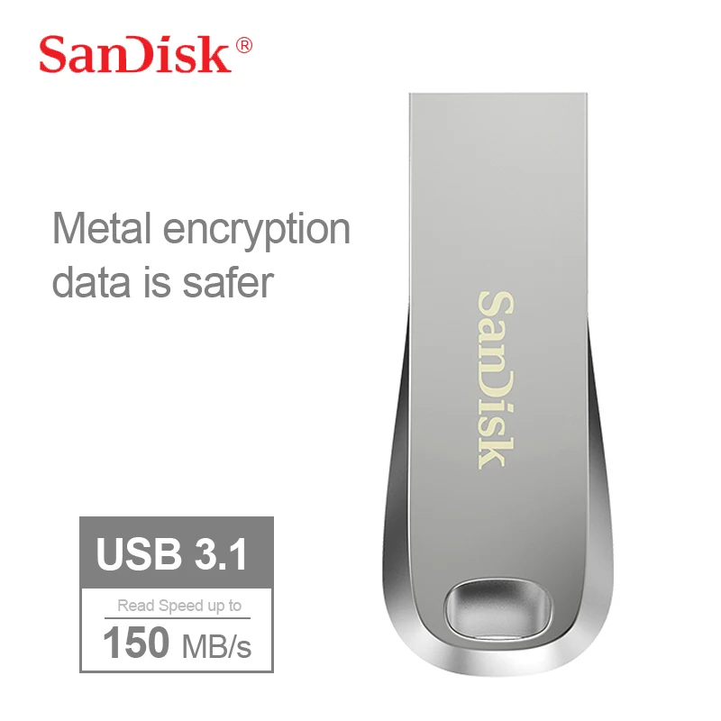 SanDisk высокая скорость USB3.1 металлический шифрование флэш-накопитель 128 ГБ 256GB150MB/s индивидуальность креативный Мини Ультратонкий автомобиль