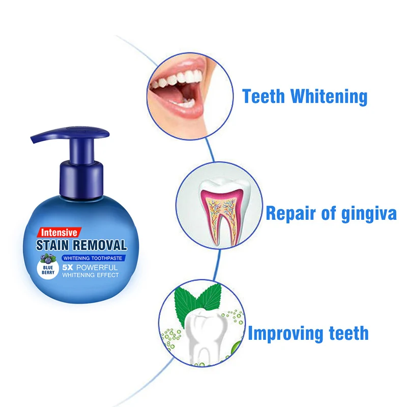 Интенсивное удаление пятен отбеливающая зубная паста против кровотечения десны для чистки зубов WXV продажа