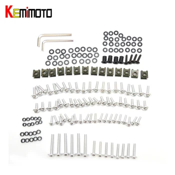 

KEMiMOTO Complete Fairing Bolts Sets Universal Body Screws fit for Yamaha MT07 R25 for Honda CBR600RR 1 SET