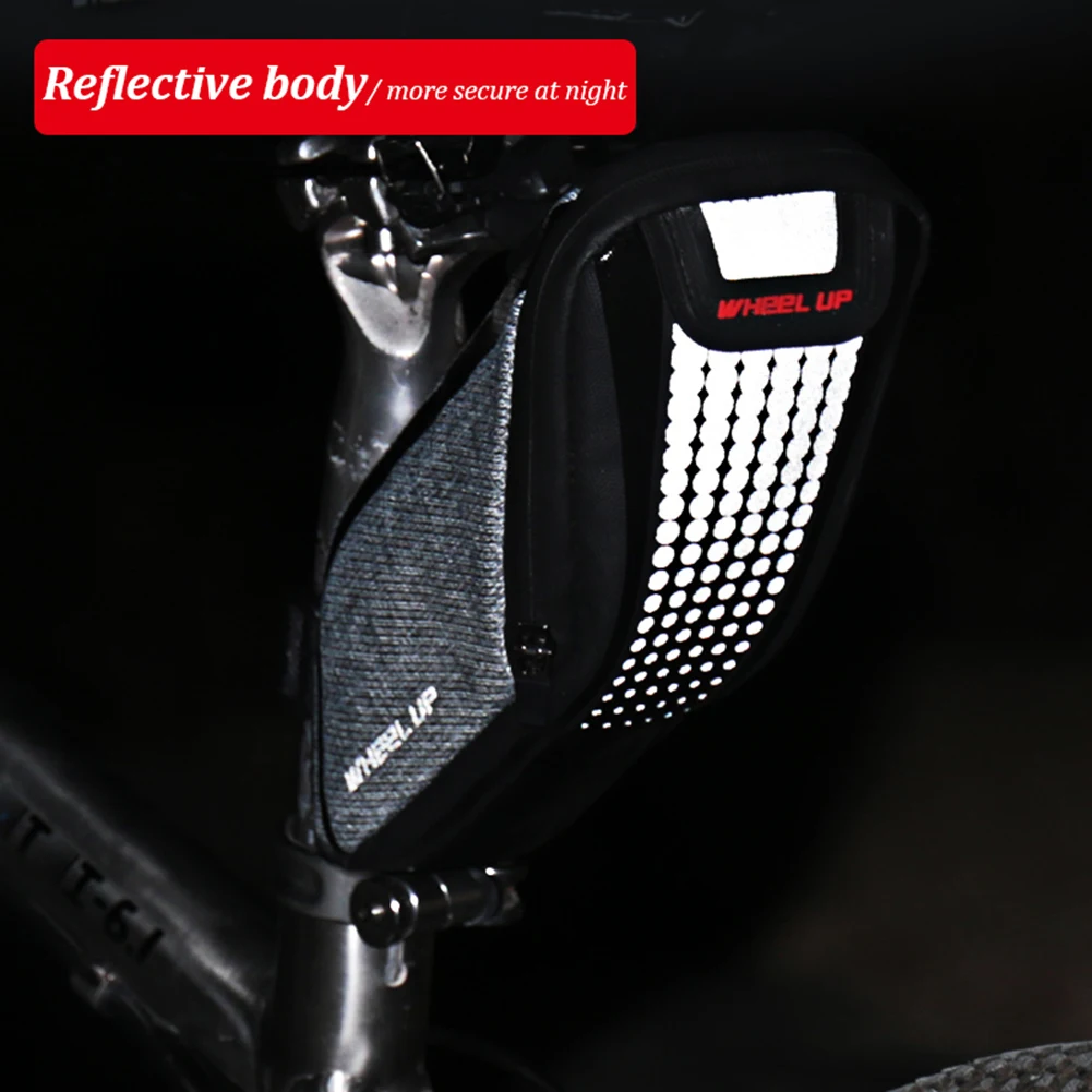 Clearance Wheel up Innovative Waterproof Bike Bag back roswheel Saddle Bag Bike Reflective tail Seat Bag Mountain Road Bike Bag 3