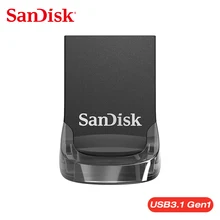 SanDisk Ultra Fit USB флеш-накопитель CZ430 USB 3,1 64 ГБ 32 ГБ 16 ГБ Флешка карта памяти USB накопитель устройство для хранения 128 ГБ 256 г U диск ручка-накопитель