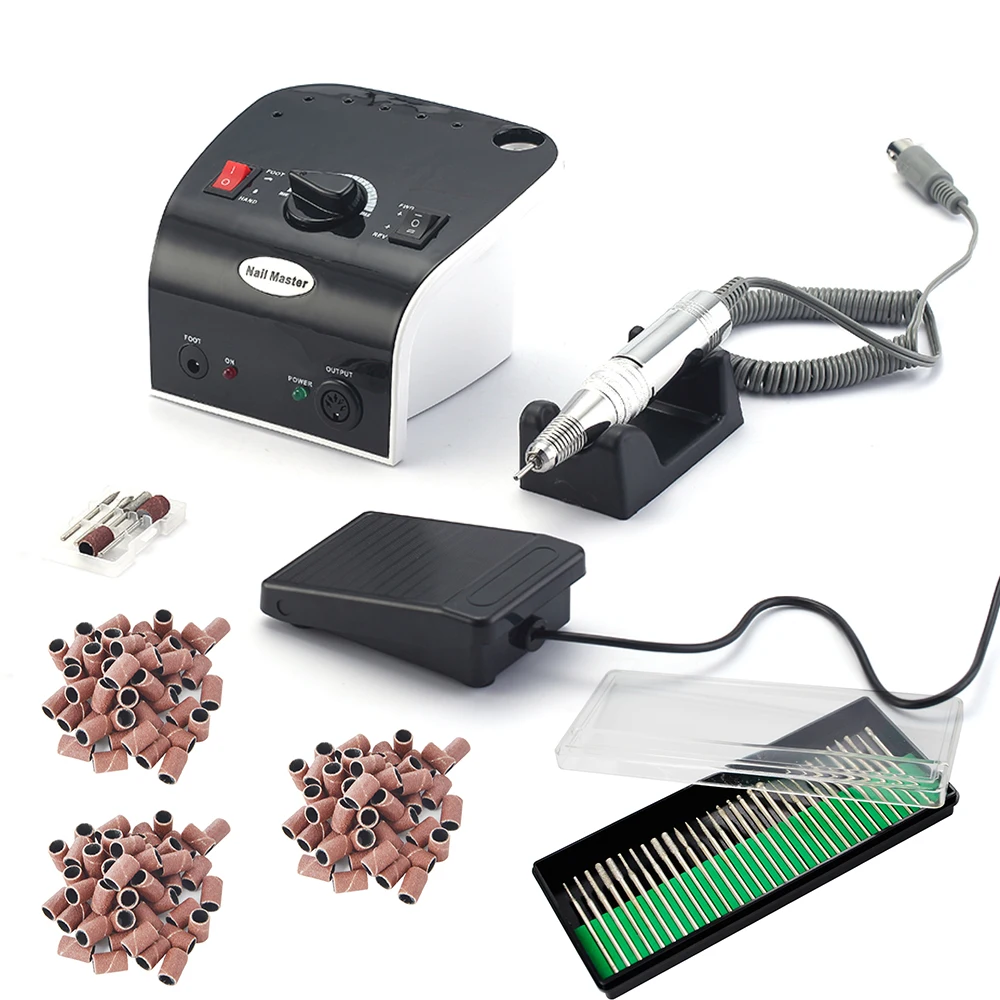 

35000 RPM Professional Electric Nail Drill File Manicure Manicure Kit Black Colors Nail Art Tools for Nail Gel Nail Drill