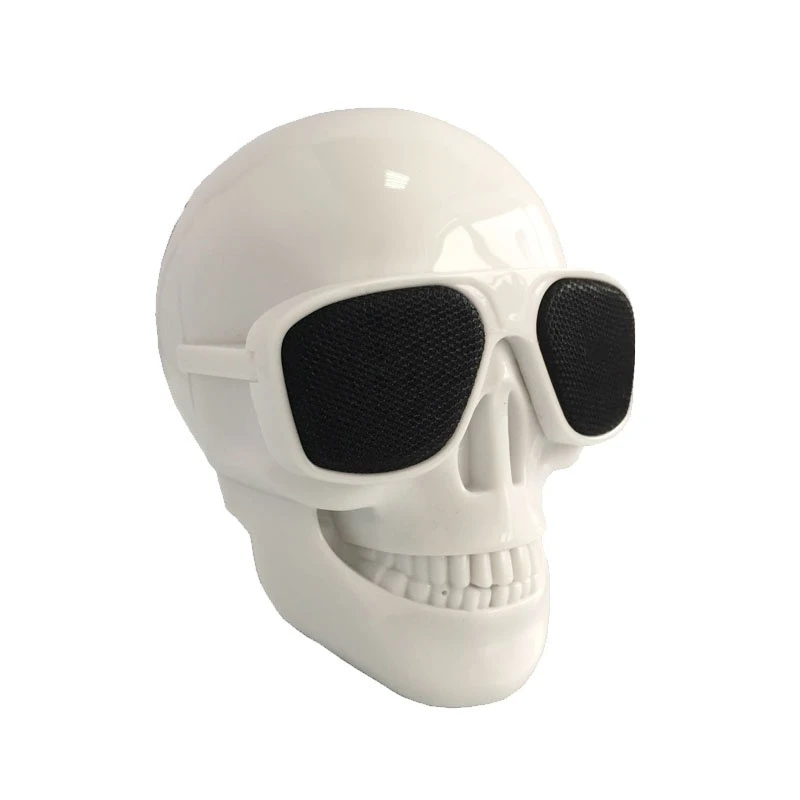 Портативный 2000 мАч 5 Вт череп беспроводной Bluetooth 4,0 динамик s супер бас очки сабвуфер многоцелевой Аэро динамик в форме черепа