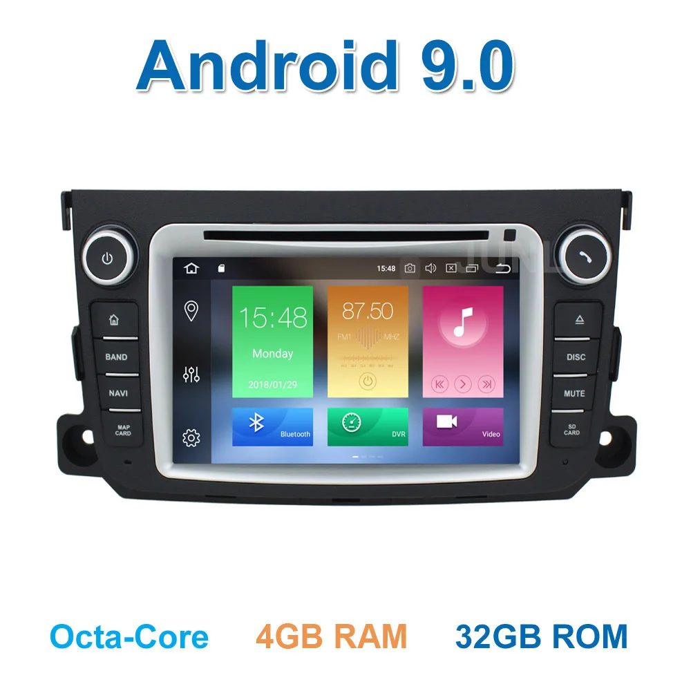 

Android 9 Car DVD Player GPS for Mercedes/Benz Smart Fortwo 2011- 2014 with Mirror-link Radio WiFi BT